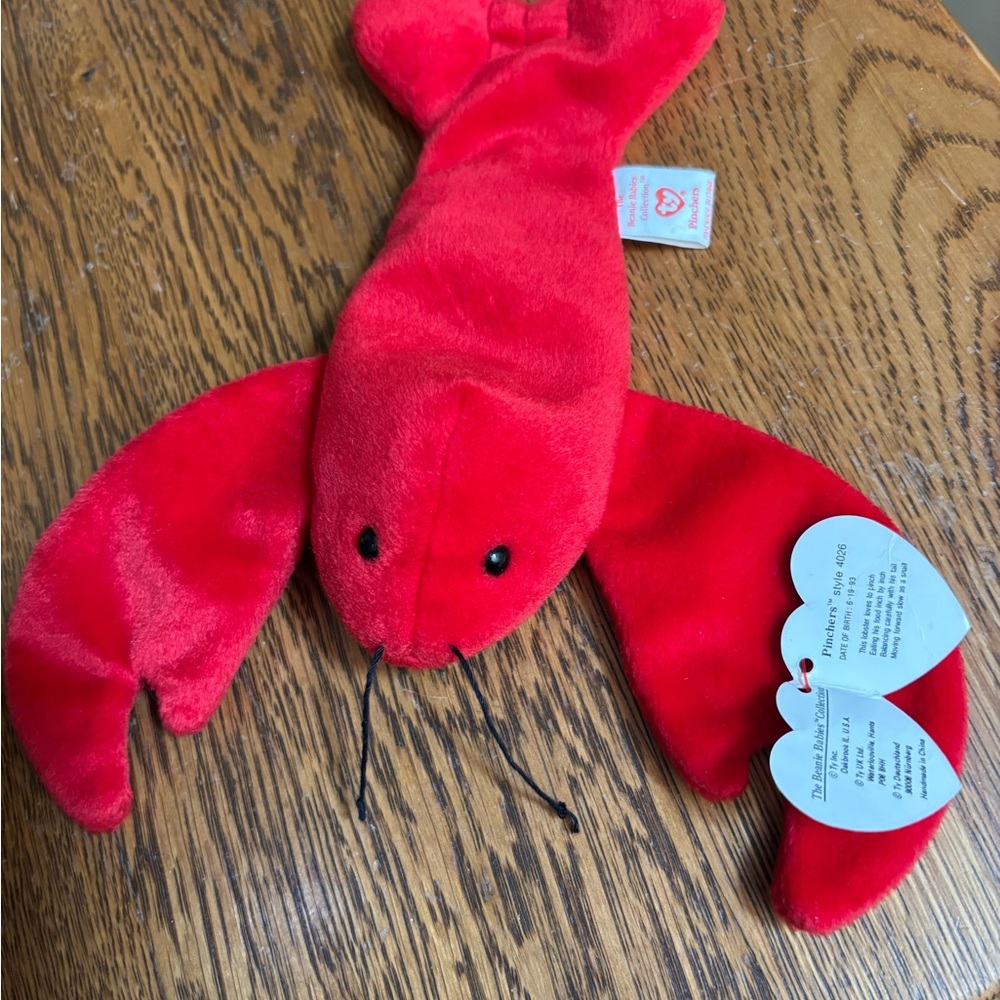 Ty Pinchers Plush Lobster PVC